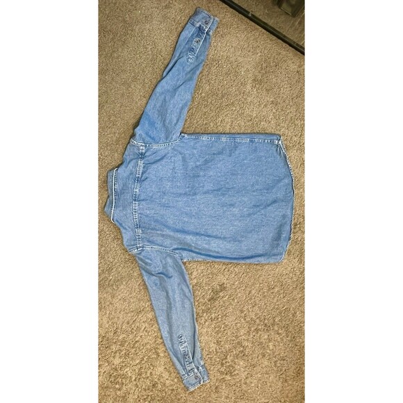 MENS OLD NAVY Workwear Blue DENIM JACKET Size Medium M Casual Collared Button - Picture 3 of 5